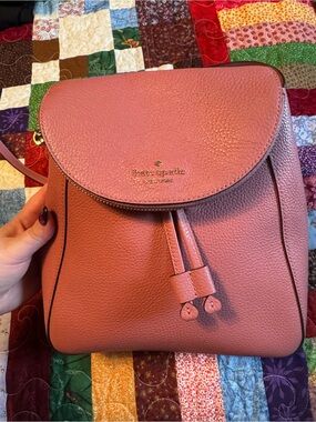 kate spade Pebbled Leather Crossbody Bag in Salmon Pink